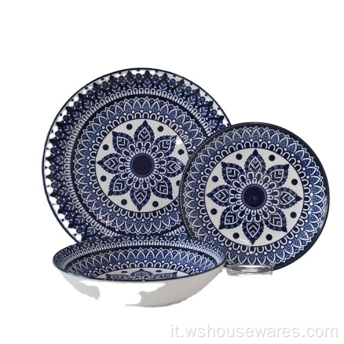 Vendita calda Belle fashion pad stampa tableware in ceramica